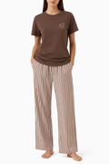 IN YOUR ELEMENT - Core Comfort Pajama  Set - Brown