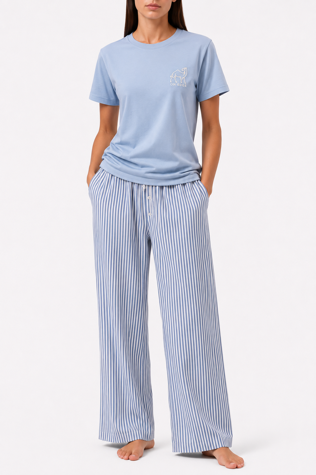 IN YOUR ELEMENT - Core Comfort Pajama  Set – Sky Blue