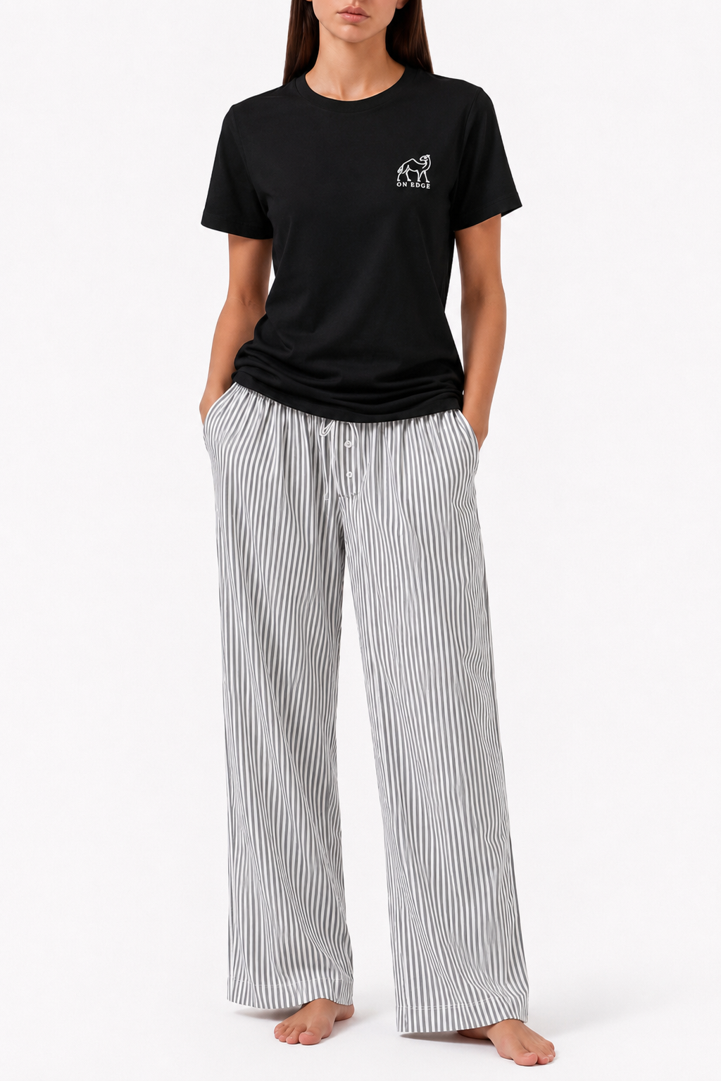 IN YOUR ELEMENT - Core Comfort Pajama  Set - Black